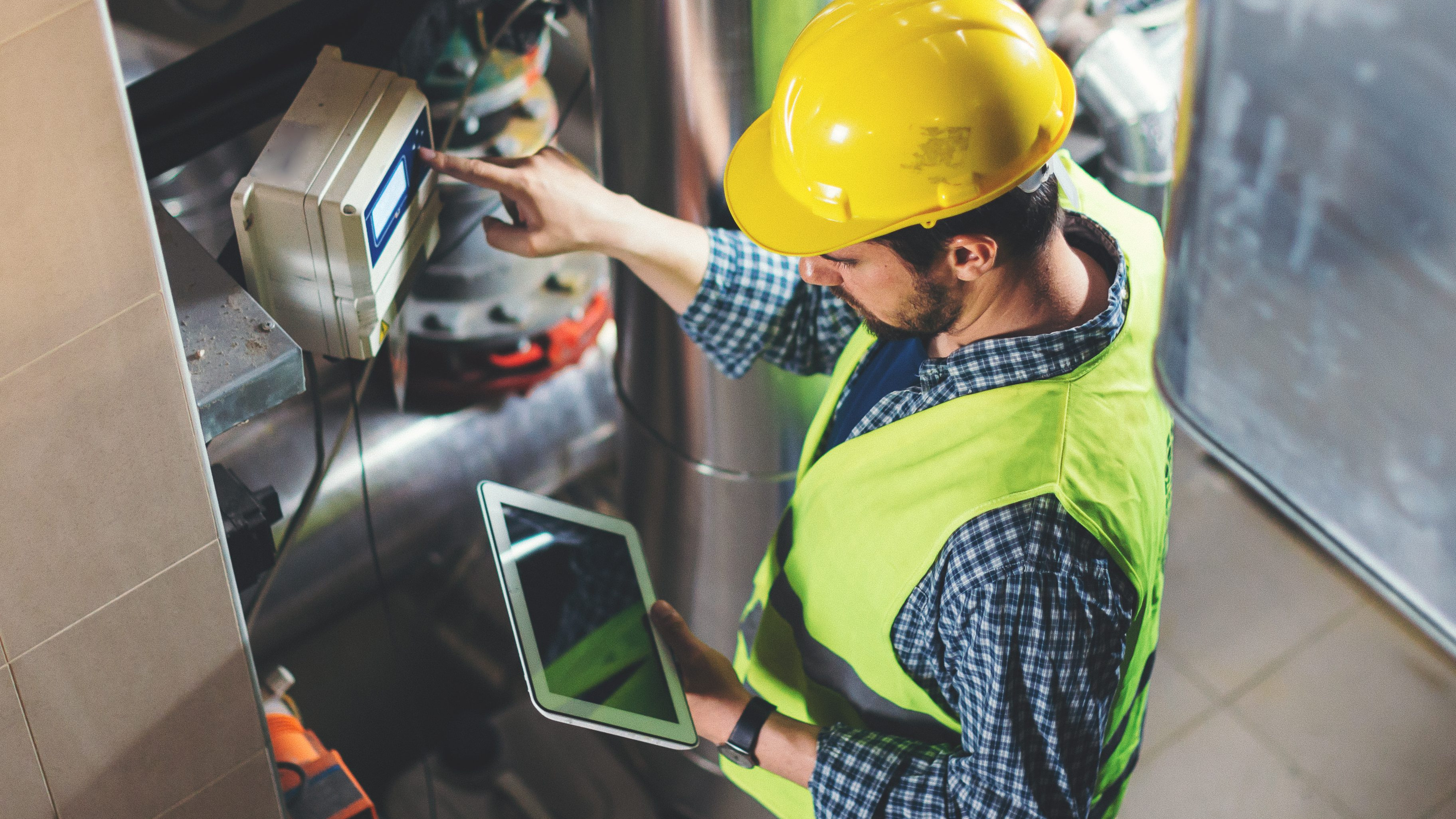 engineer at work with a tablet